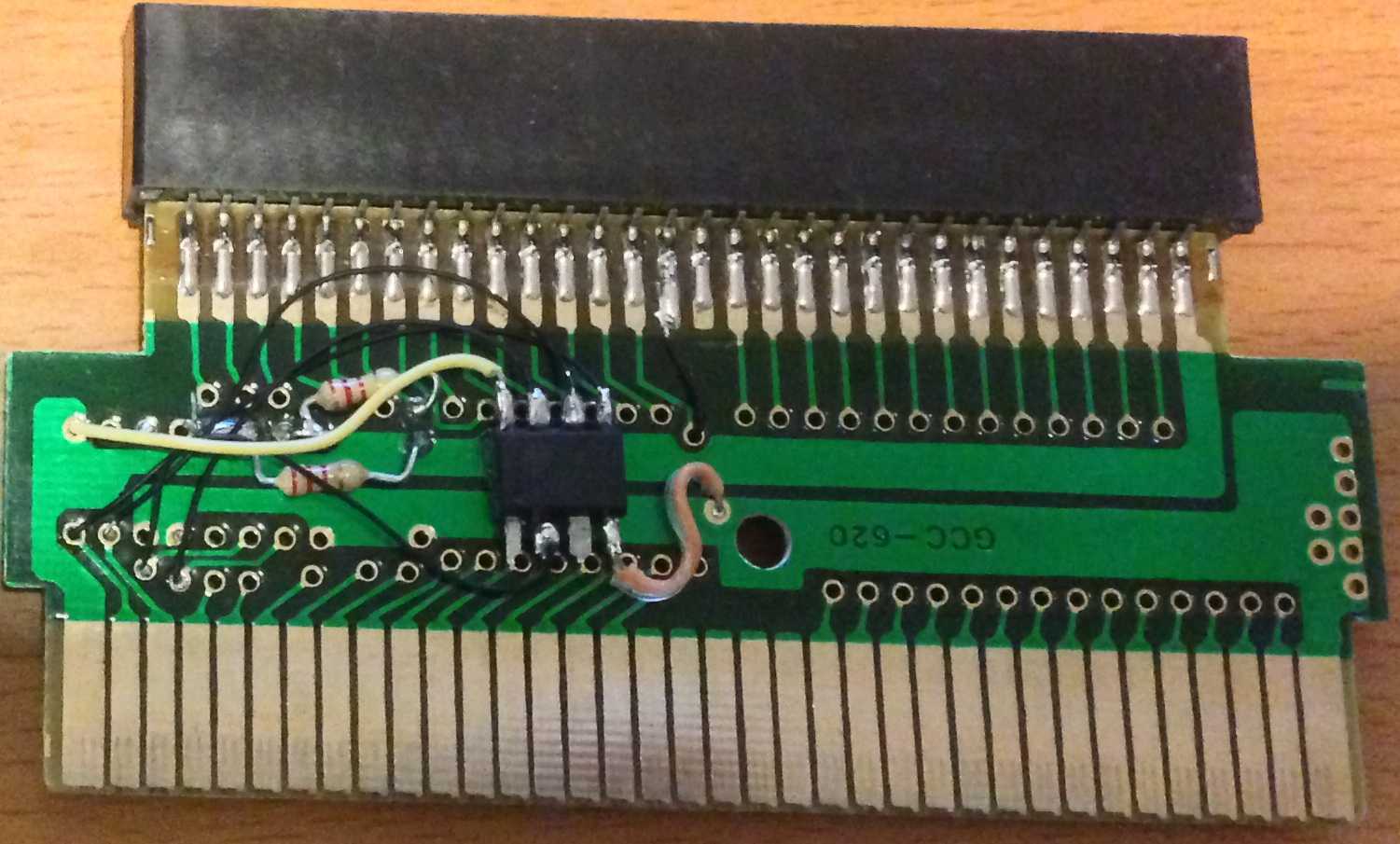 Adding lock-out chip to a Famicom to NES adapter (import adapter mod)